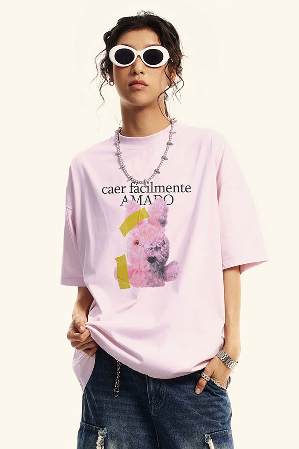 Vintage Streetwear Loose-Fit Washed Short-Sleeve T-Shirt