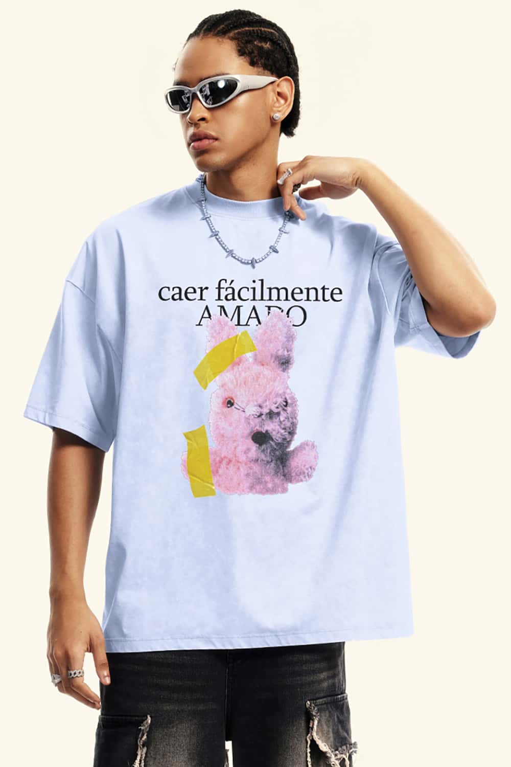 Vintage Streetwear Loose-Fit Washed Short-Sleeve T-Shirt