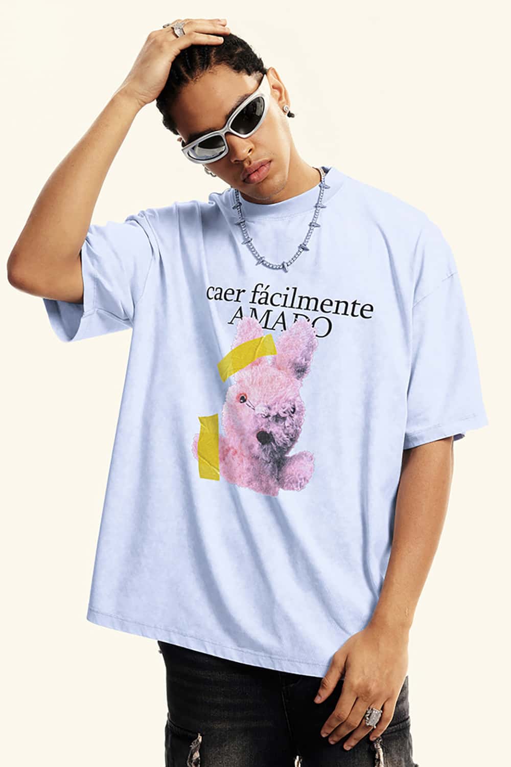 Vintage Streetwear Loose-Fit Washed Short-Sleeve T-Shirt