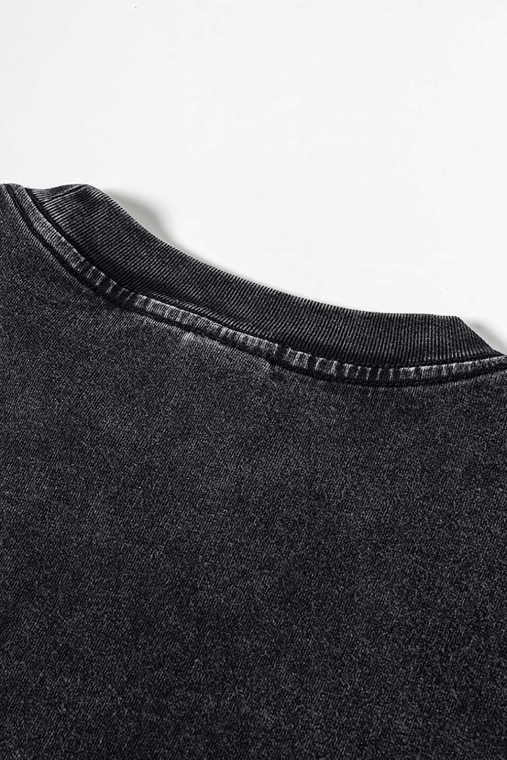 Oversized Washed Cotton Streetwear T-Shirt with Bold Lettering