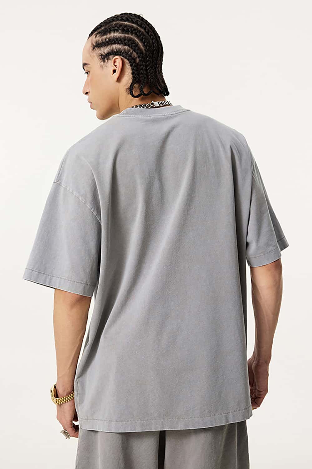 Vintage Heavyweight Washed Slogan Print Short-Sleeve T-Shirt