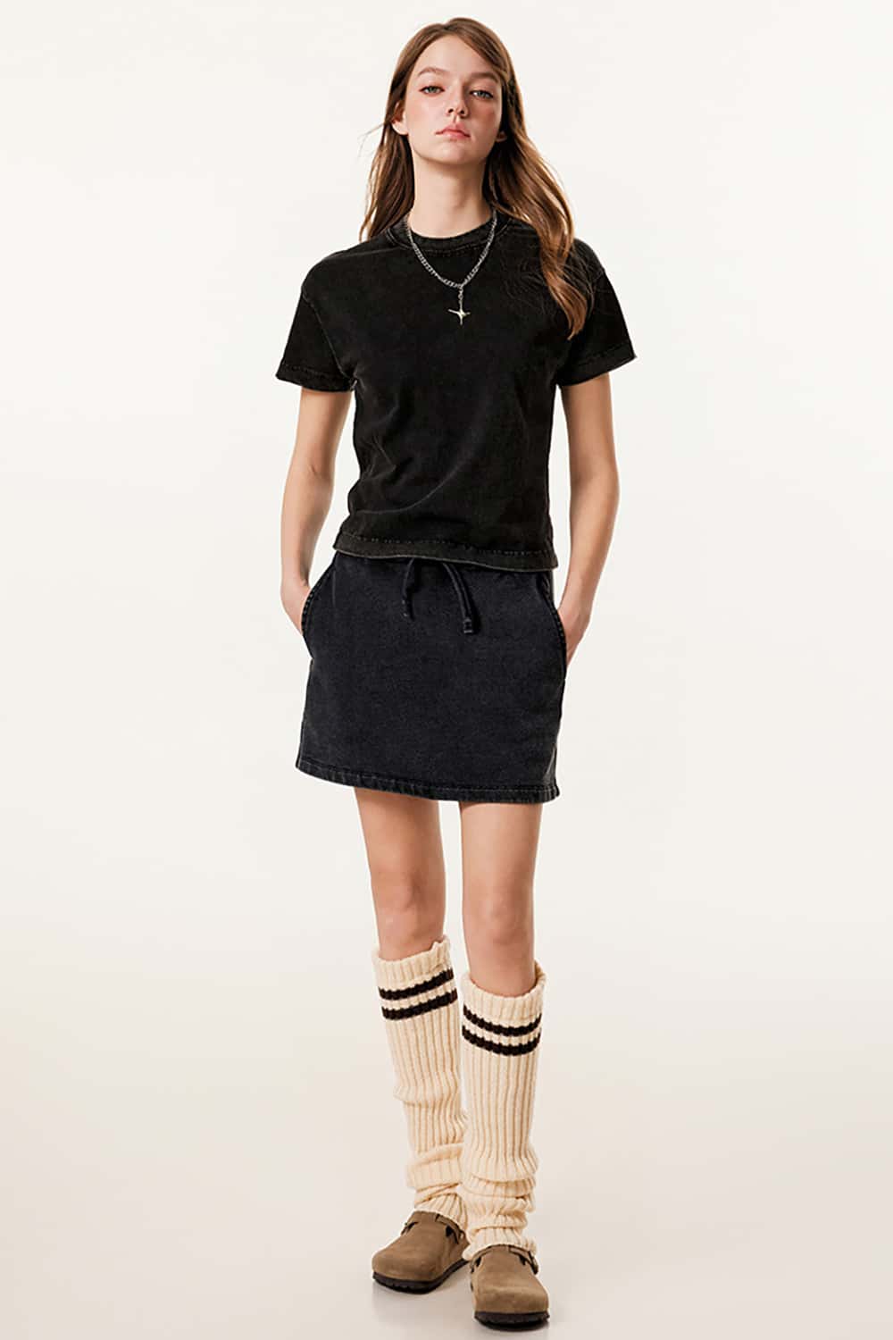 Milan Double Gauze Basic Heavy-Duty Short-Sleeve Solid T-Shirt