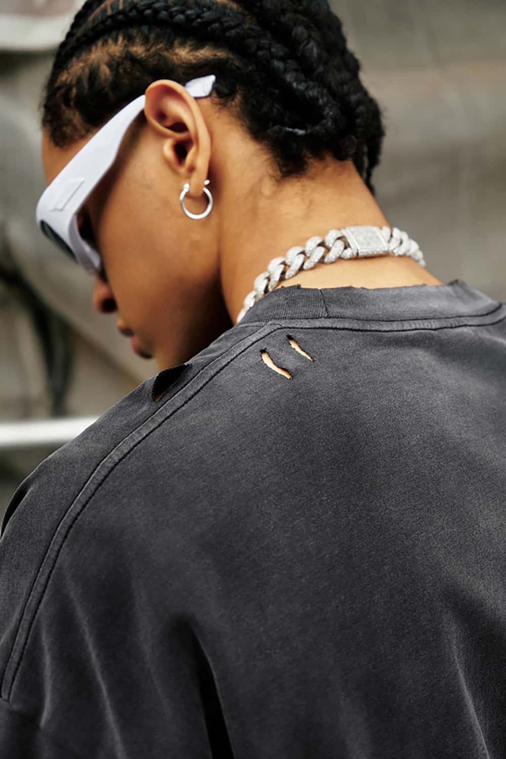 Loose Street Style Vintage Wash Heavyweight Short-Sleeve T-Shirt with Small Collar