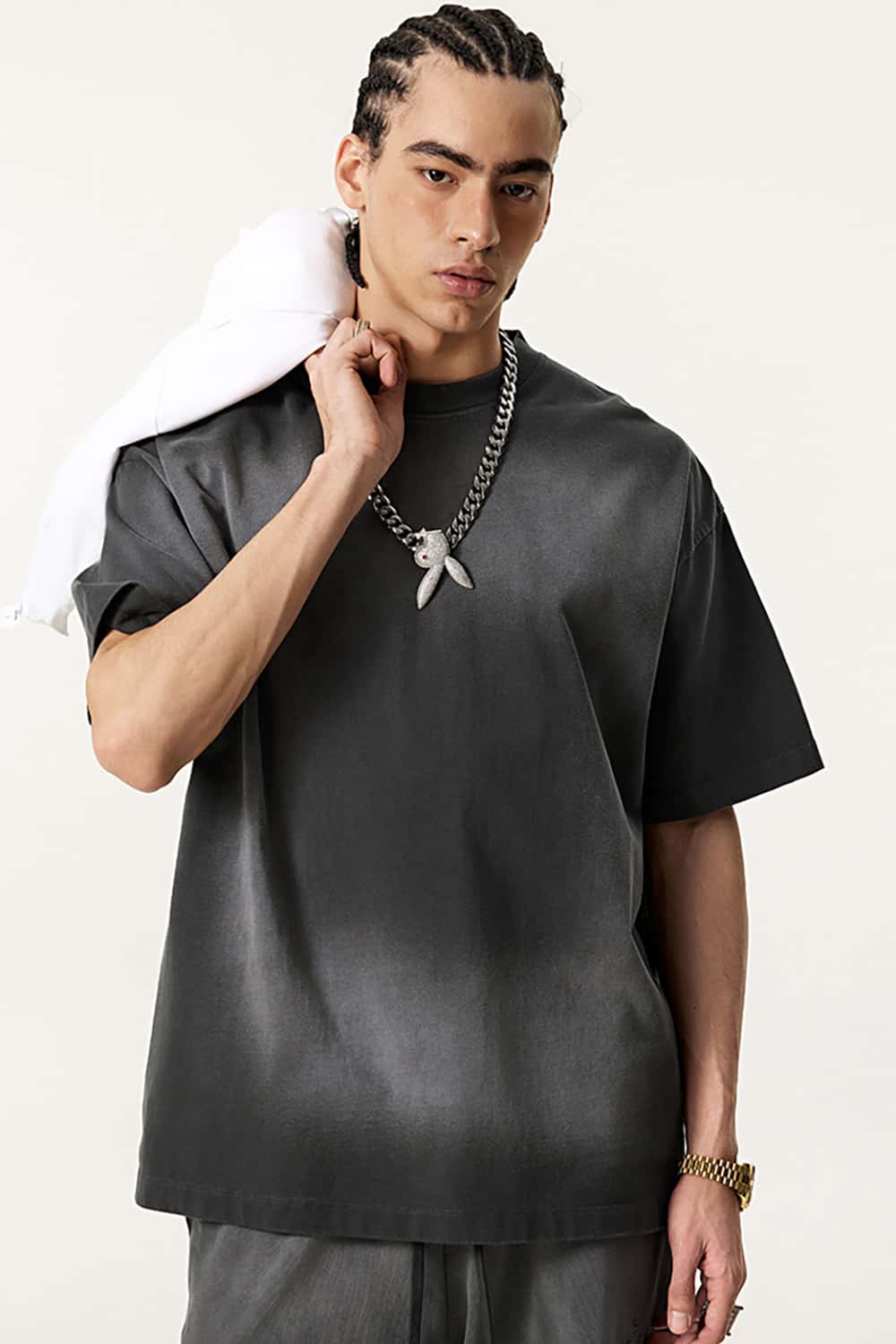 Vintage Wash Pure Cotton Short-Sleeve T-Shirt