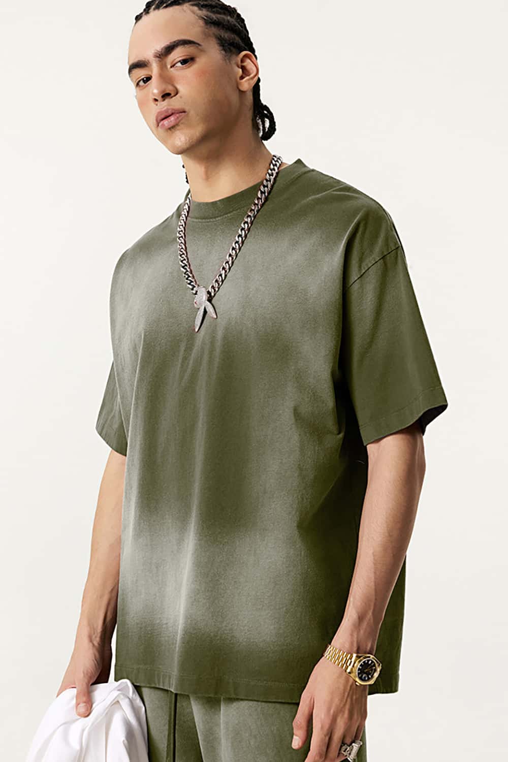 Vintage Wash Pure Cotton Short-Sleeve T-Shirt