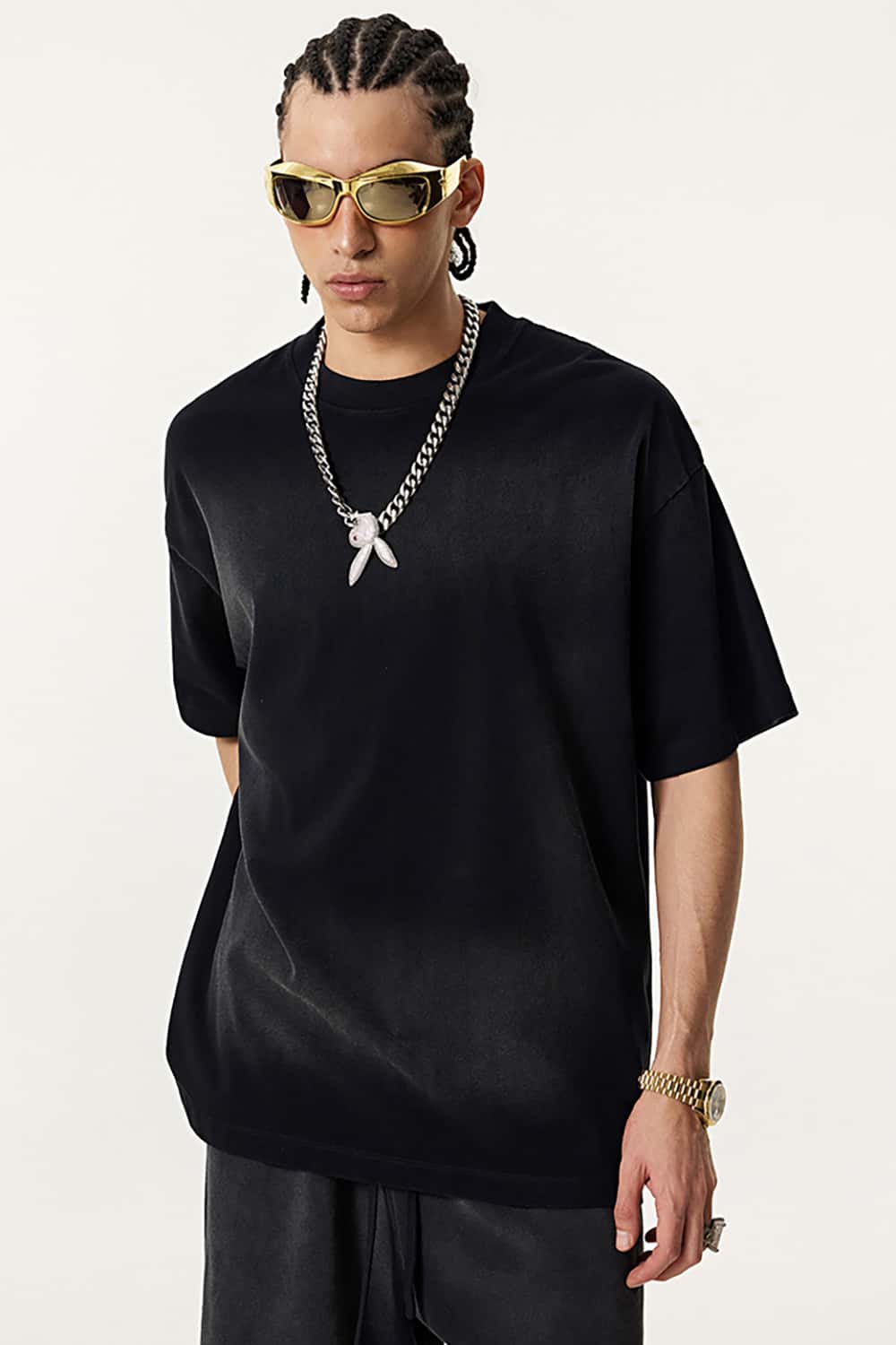 Vintage Wash Pure Cotton Short-Sleeve T-Shirt