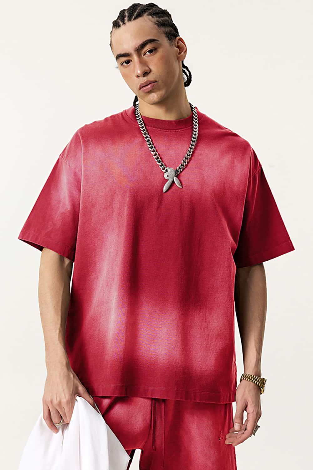 Vintage Wash Pure Cotton Short-Sleeve T-Shirt