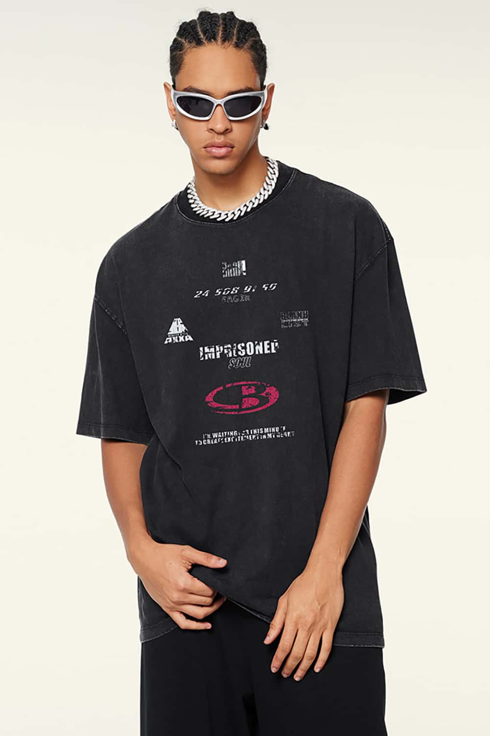 Vintage Casual Streetwear Pure Cotton Loose Short-Sleeve T-Shirt