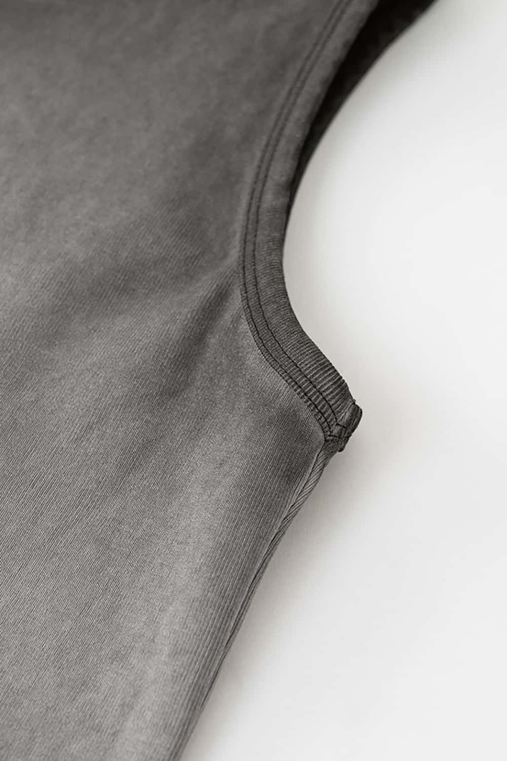 Distressed Wash Sleeveless Layered Cool Sweet Tank Top
