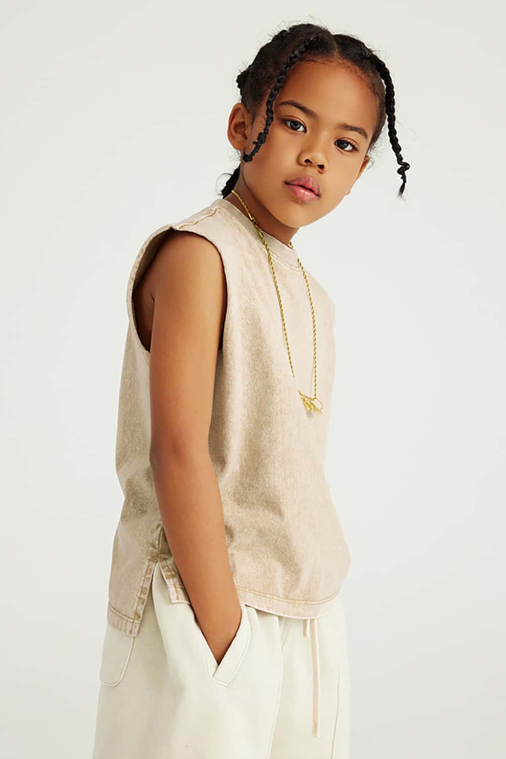 Cool Chic Sleeveless Vest Top for Kids