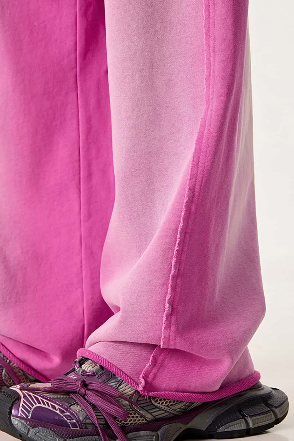 Flowy Jazz Dance Sports Casual Pants with Raw Hem