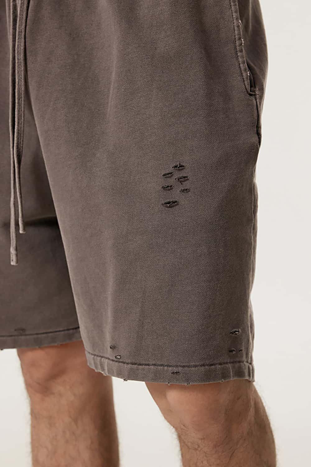 Vintage Washed Loose-Fit Athletic Shorts