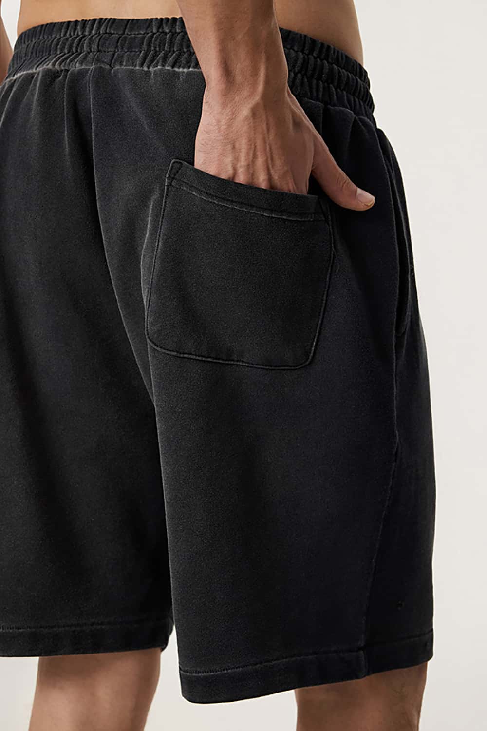 Vintage Washed Loose-Fit Athletic Shorts