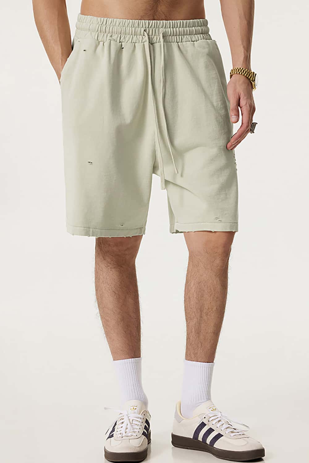 Vintage Washed Loose-Fit Athletic Shorts