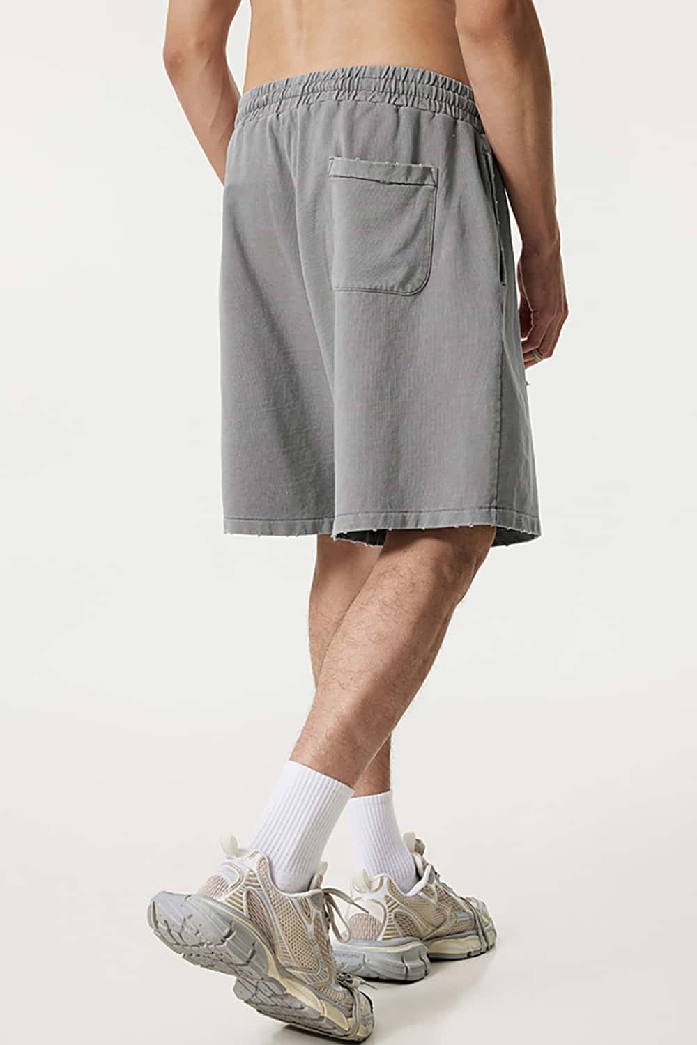 Vintage Washed Loose-Fit Athletic Shorts