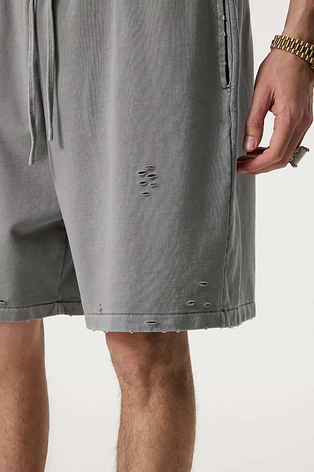 Vintage Washed Loose-Fit Athletic Shorts