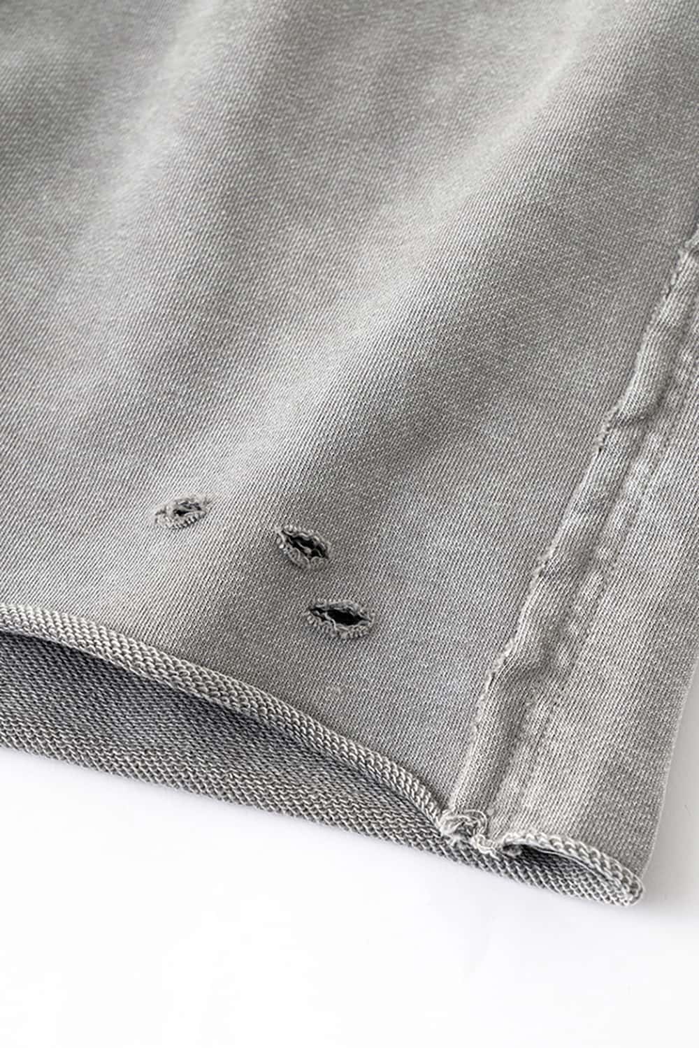 High Street Waxed-Dye Over-the-Knee Shorts in Post-Apocalyptic Style