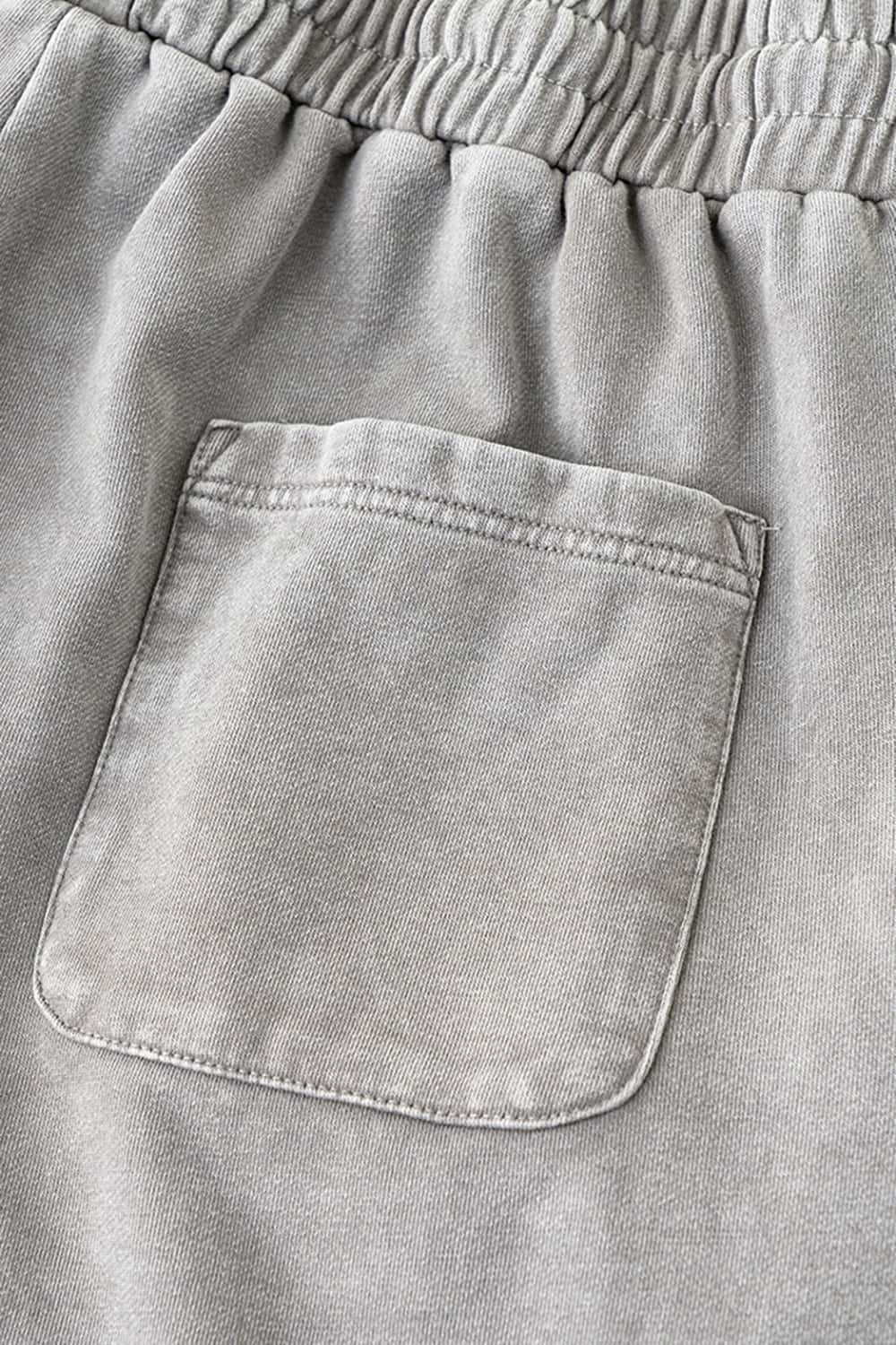 High Street Waxed-Dye Over-the-Knee Shorts in Post-Apocalyptic Style