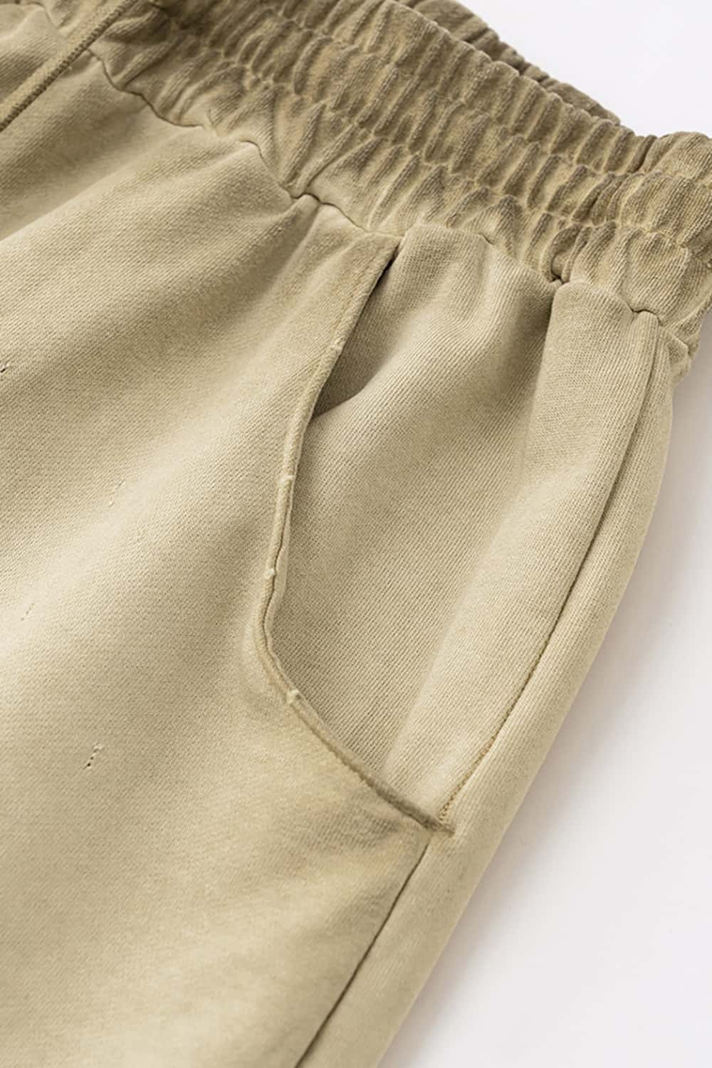 Washed Reverse-Dye Loose-Fit Casual Sports Shorts
