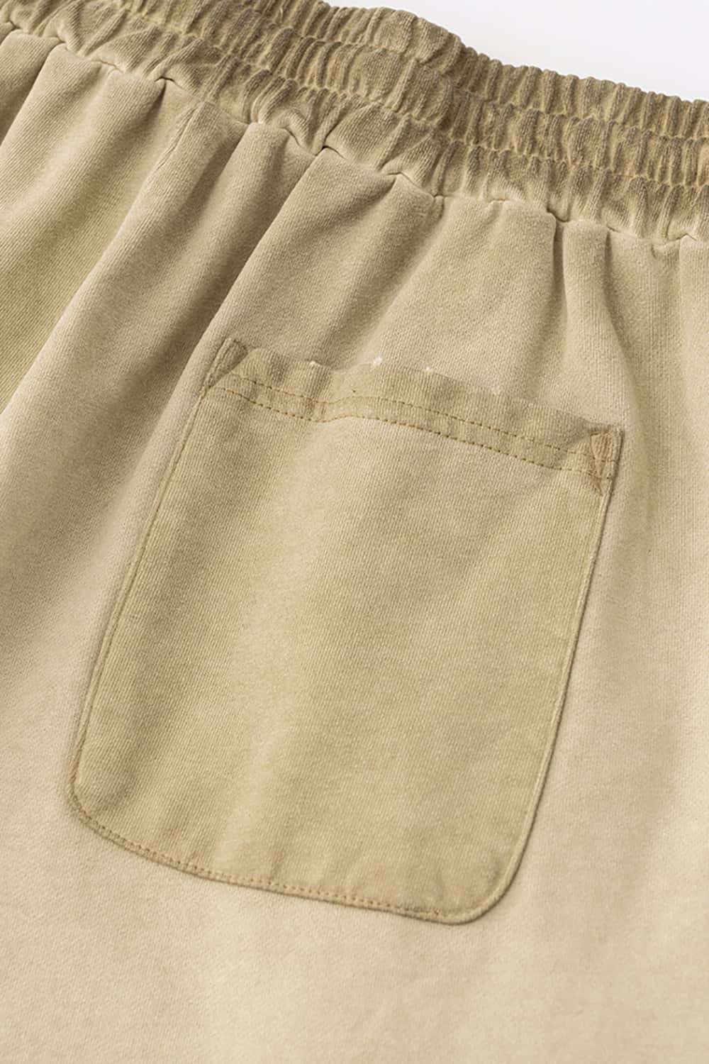 Washed Reverse-Dye Loose-Fit Casual Sports Shorts