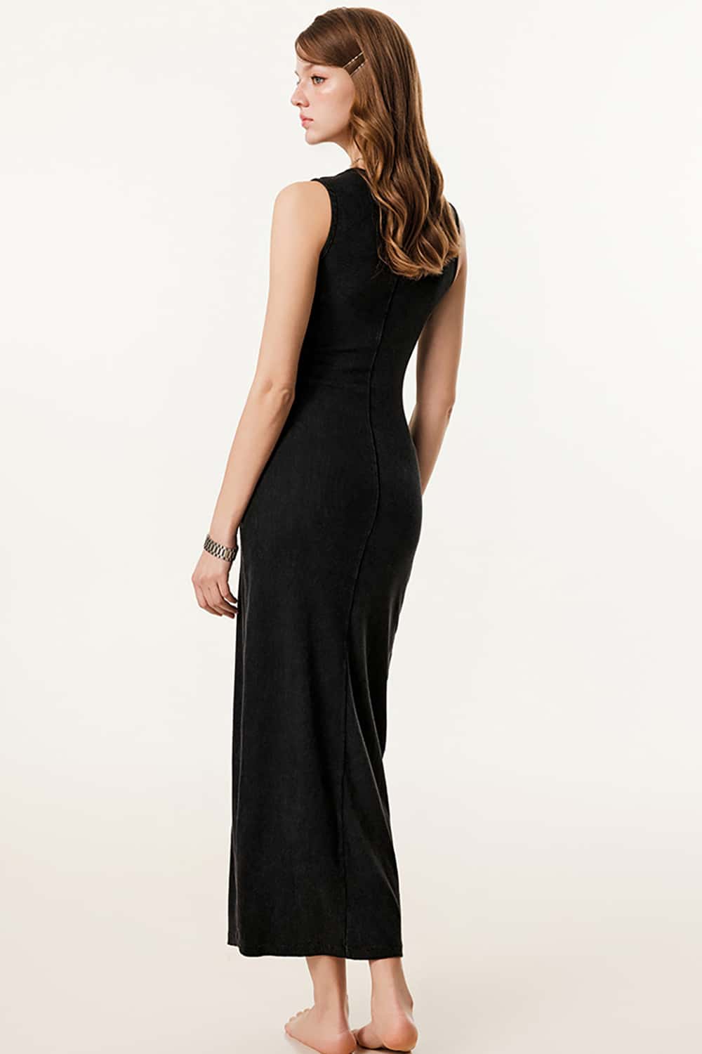 Sleeveless Slim-Fit Knit Midi Dress