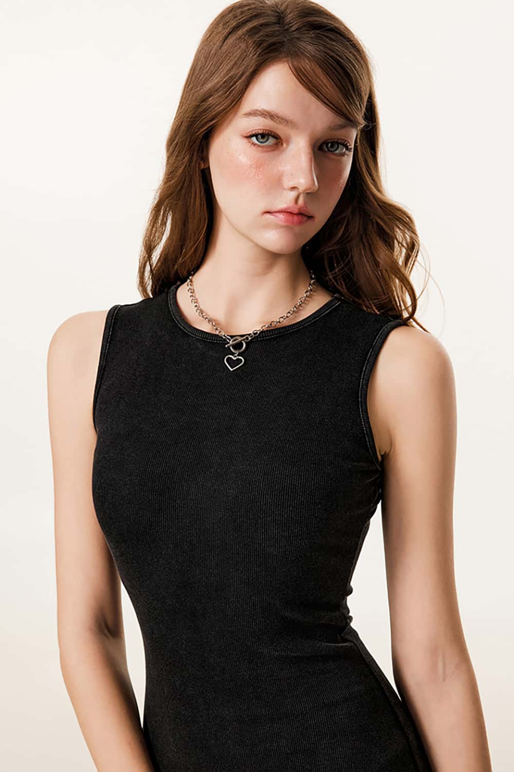 Sleeveless Slim-Fit Knit Midi Dress