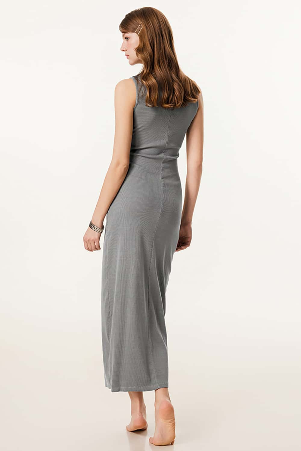 Sleeveless Slim-Fit Knit Midi Dress