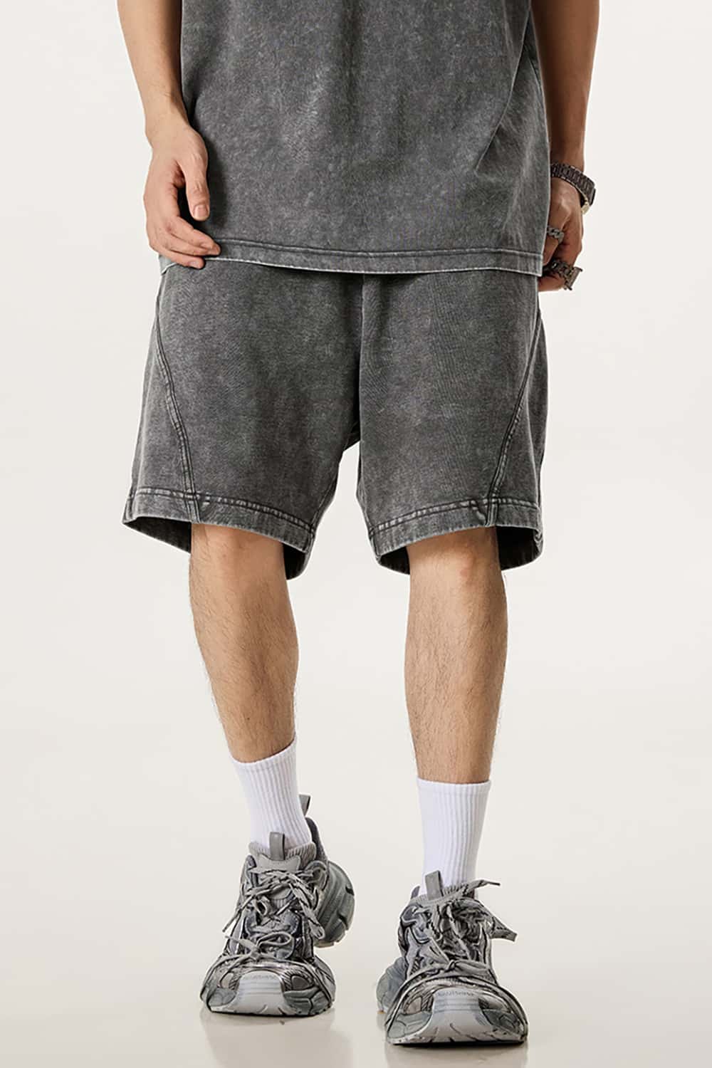 Casual Sports Shorts with Side Tape Detail