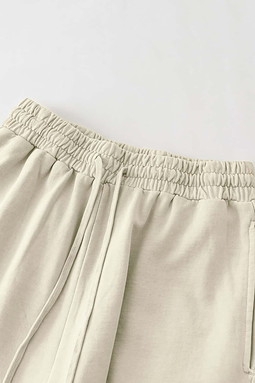 Washed Cotton Casual Shorts with Textured Pattern