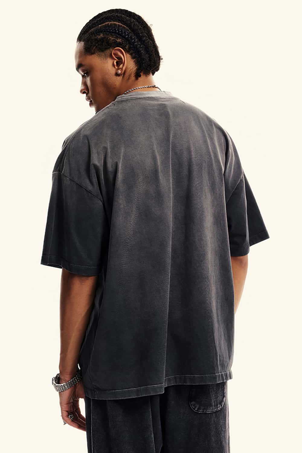 Streetwear Gradient Vine Font Short Sleeve T-Shirt