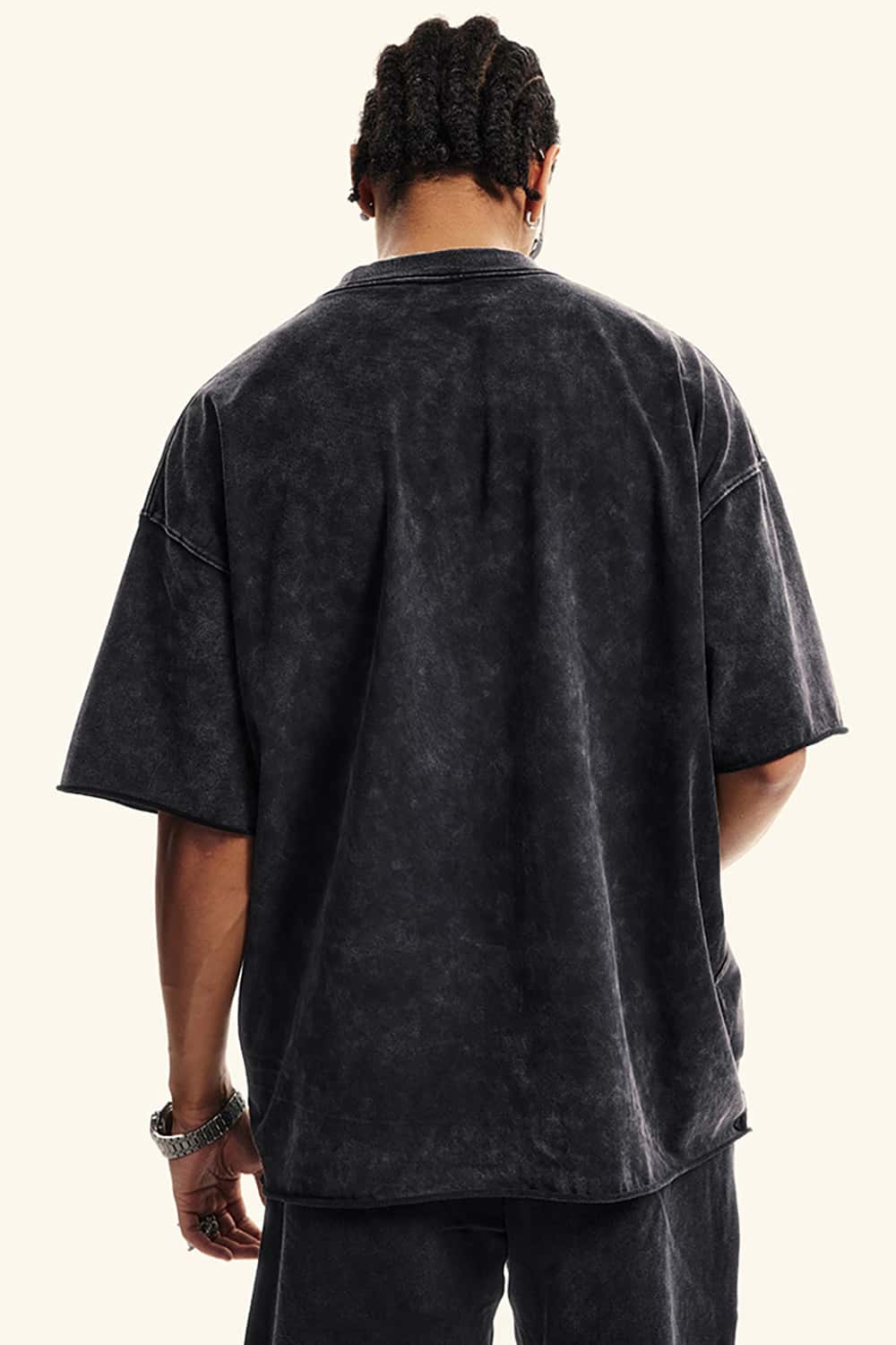 "Deserve" Vintage Washed Cotton Graphic T-Shirt