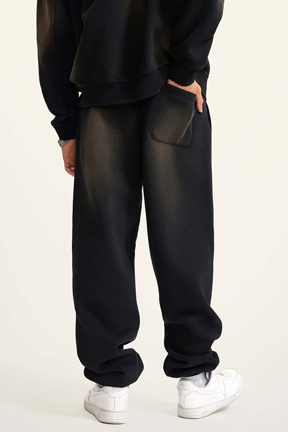 Heavyweight 375g Fleece-Lined Joggers - Loose Fit, Cuffed Ankles, Plus Size Sweatpants