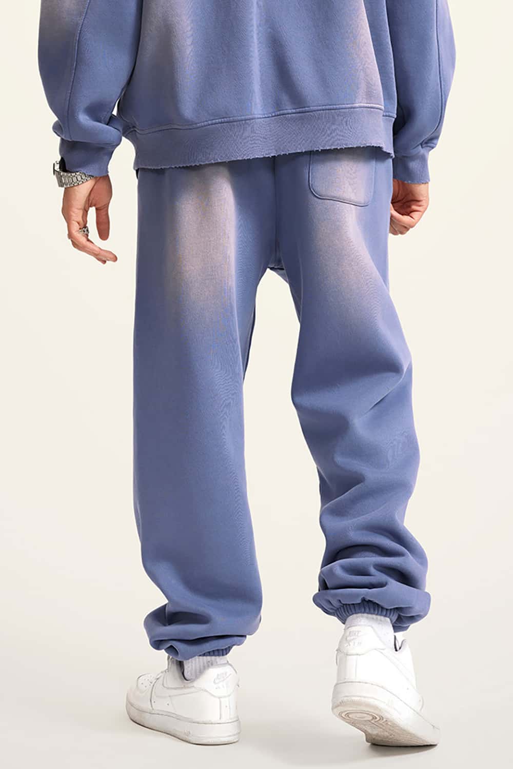 Heavyweight 375g Fleece-Lined Joggers - Loose Fit, Cuffed Ankles, Plus Size Sweatpants
