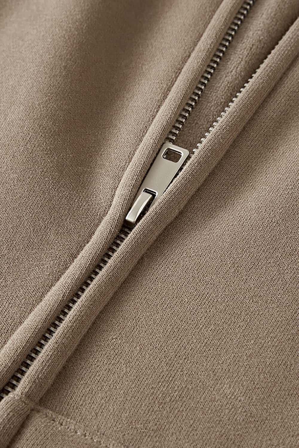 Heavyweight 420g Fleece-Lined Hoodie _ Unisex Oversized Zip-Up Hooded Sweatshirt