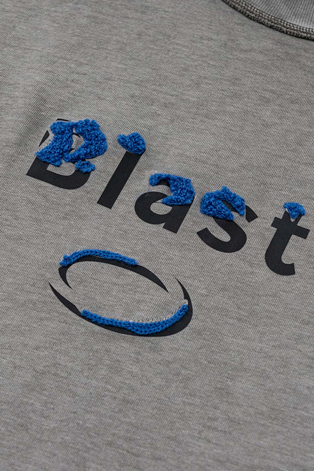 Heavyweight Embroidered Towel Patch Distressed Short Sleeve T-Shirt