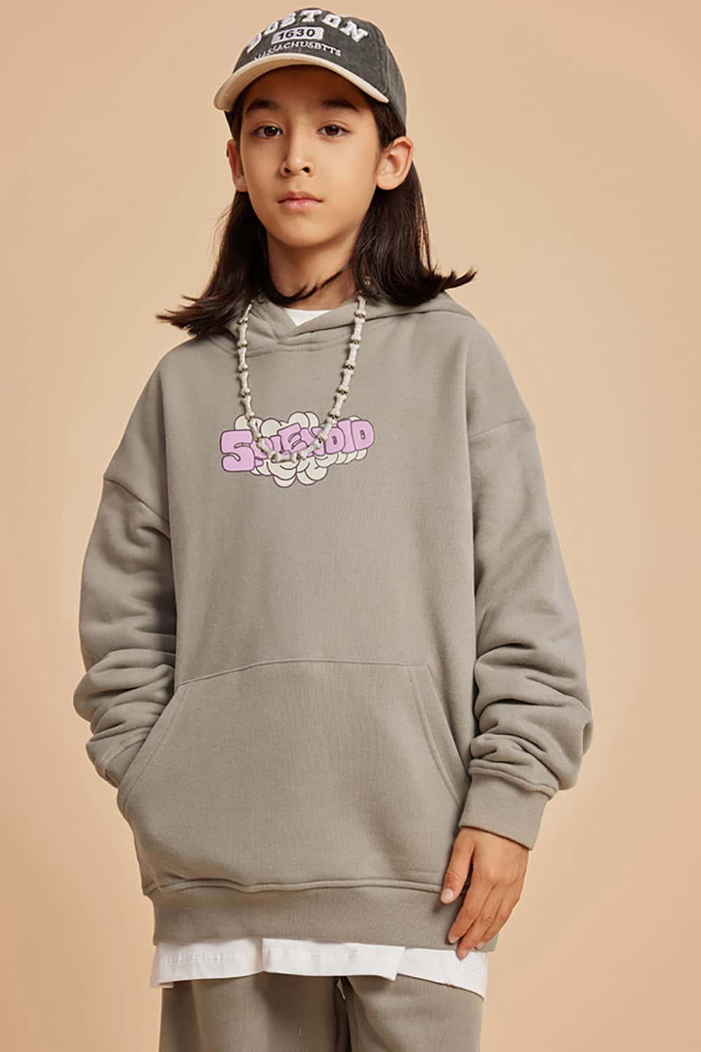 Loose Cartoon Print Hoodie - Cute and Quirky Pullover Sweatshirt