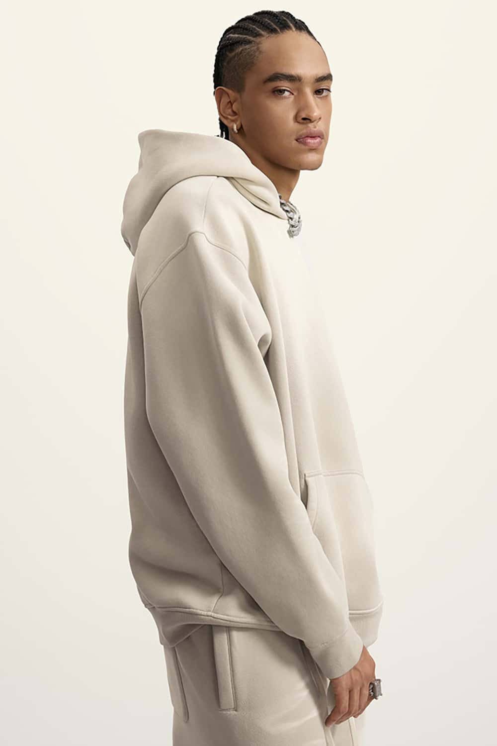 High Street Heavy-Duty Washed Hoodie with Vintage Gradient and Fleece Lining