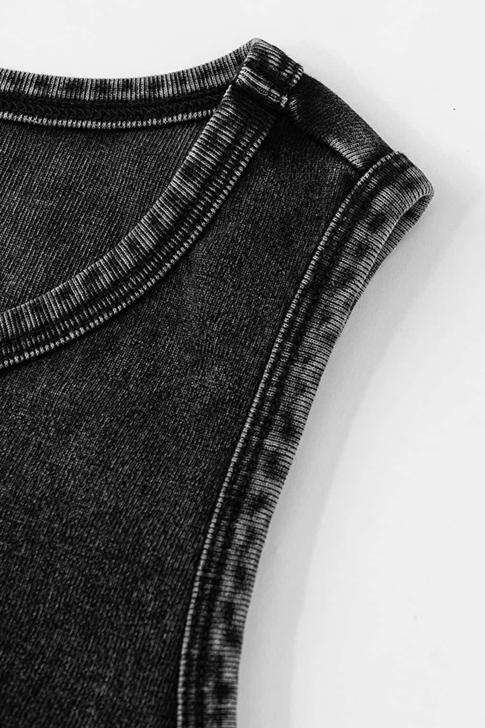 3D Embroidered Casual Tank Top