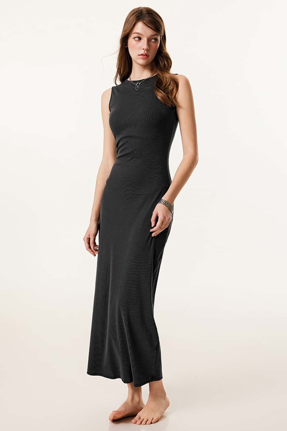 Sleeveless Knit Midi Dress