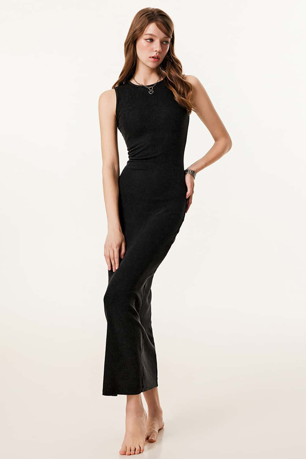 Sleeveless Knit Midi Dress