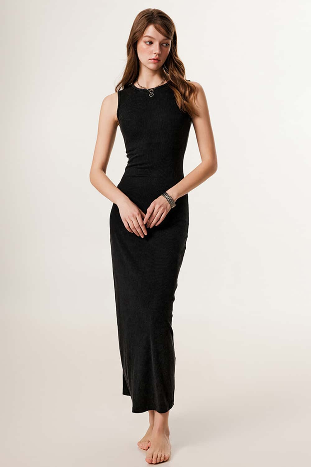 Sleeveless Knit Midi Dress