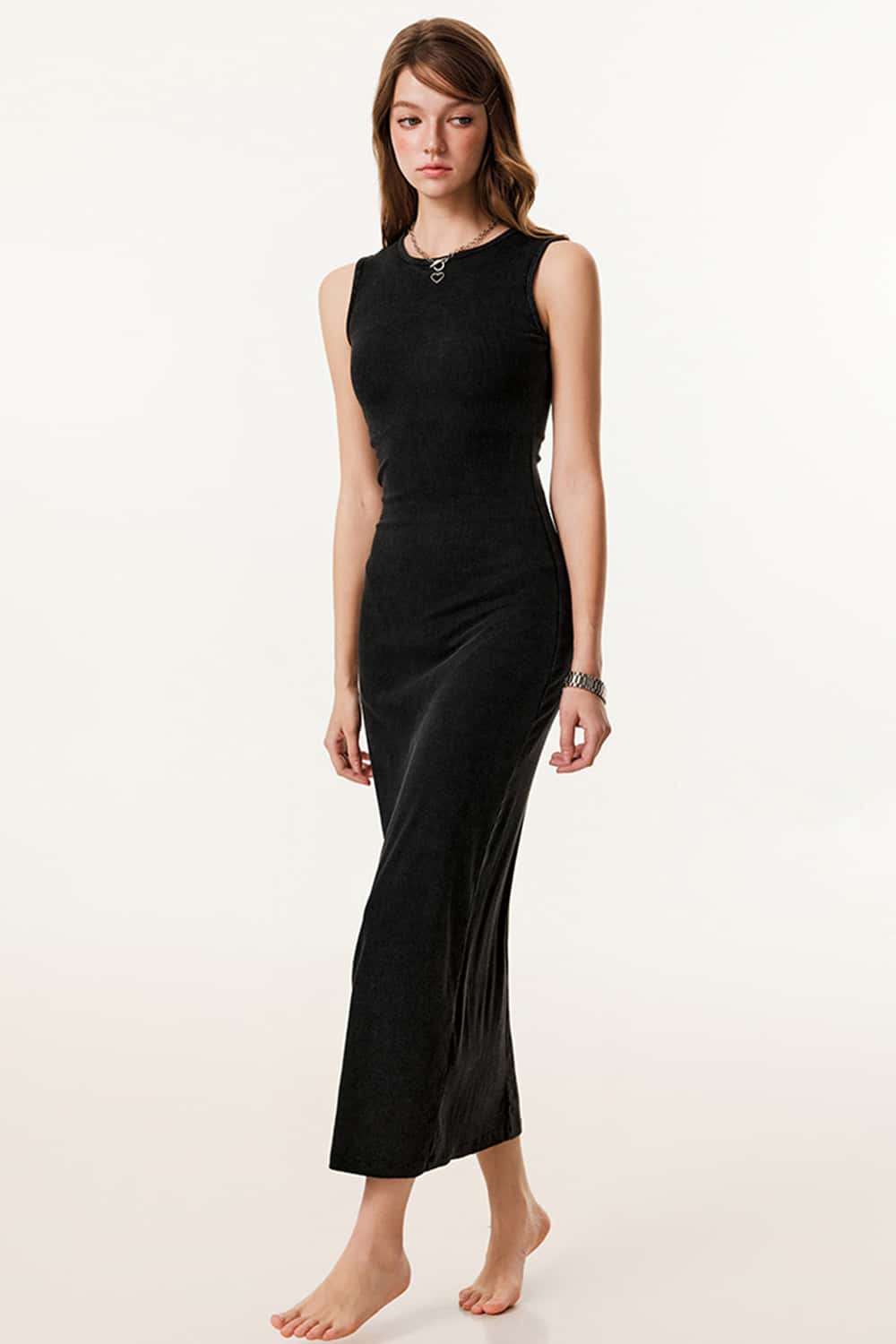 Sleeveless Knit Midi Dress