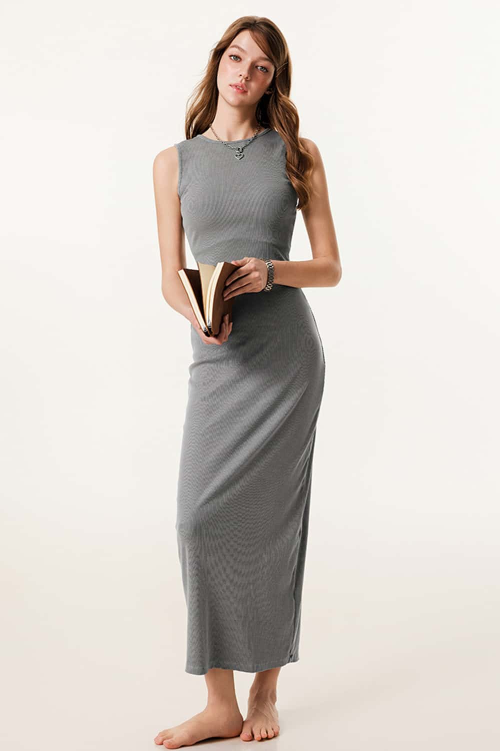Sleeveless Knit Midi Dress