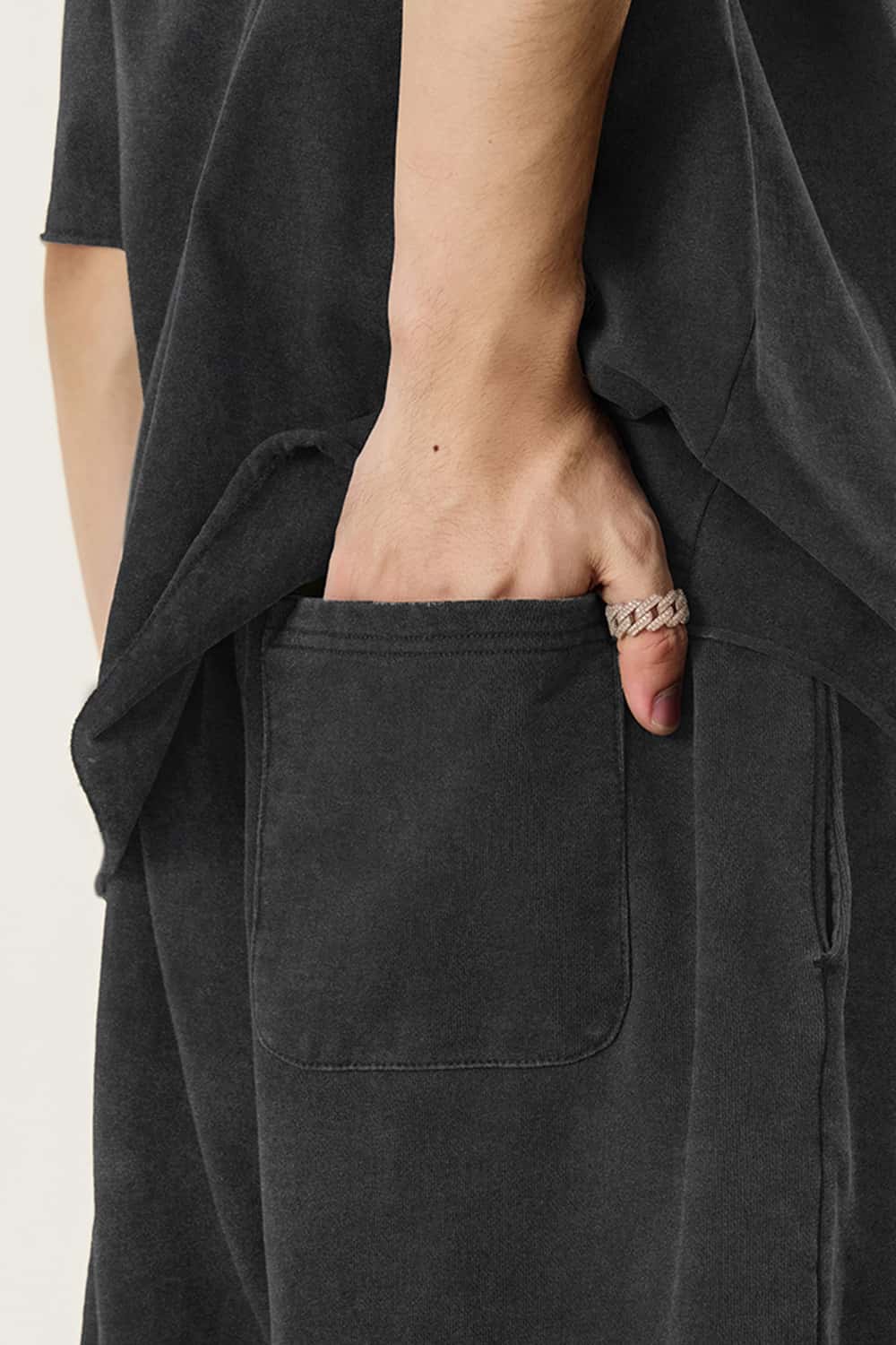 Rolled Hem Knee-Length Shorts