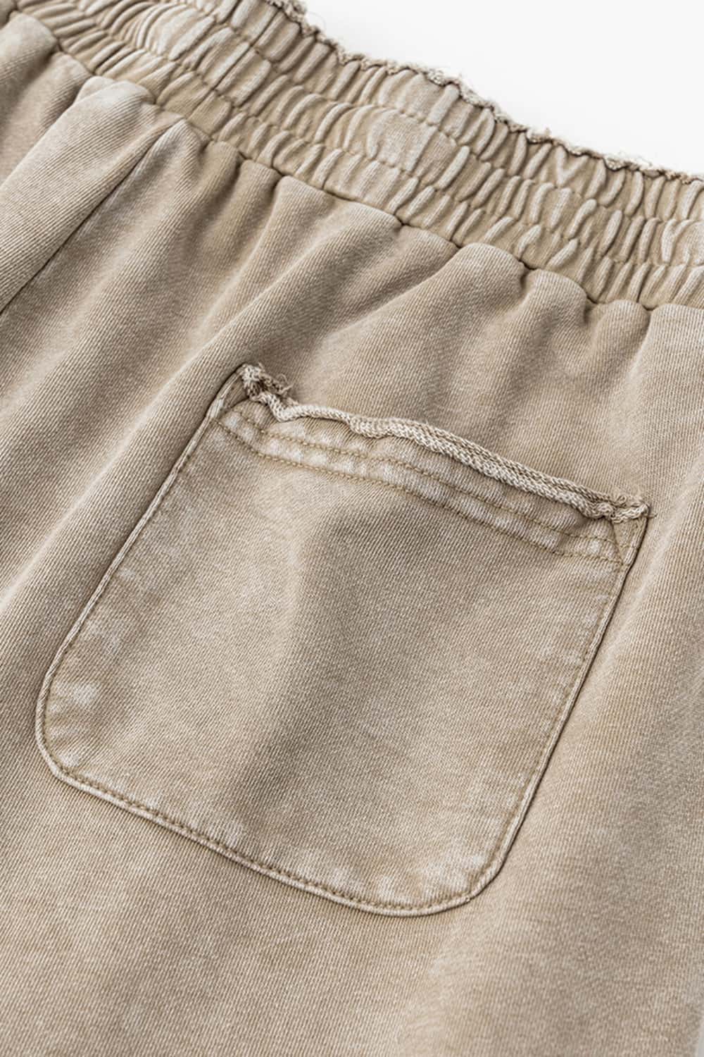Washed Tie-Dye Patchwork Cargo Shorts