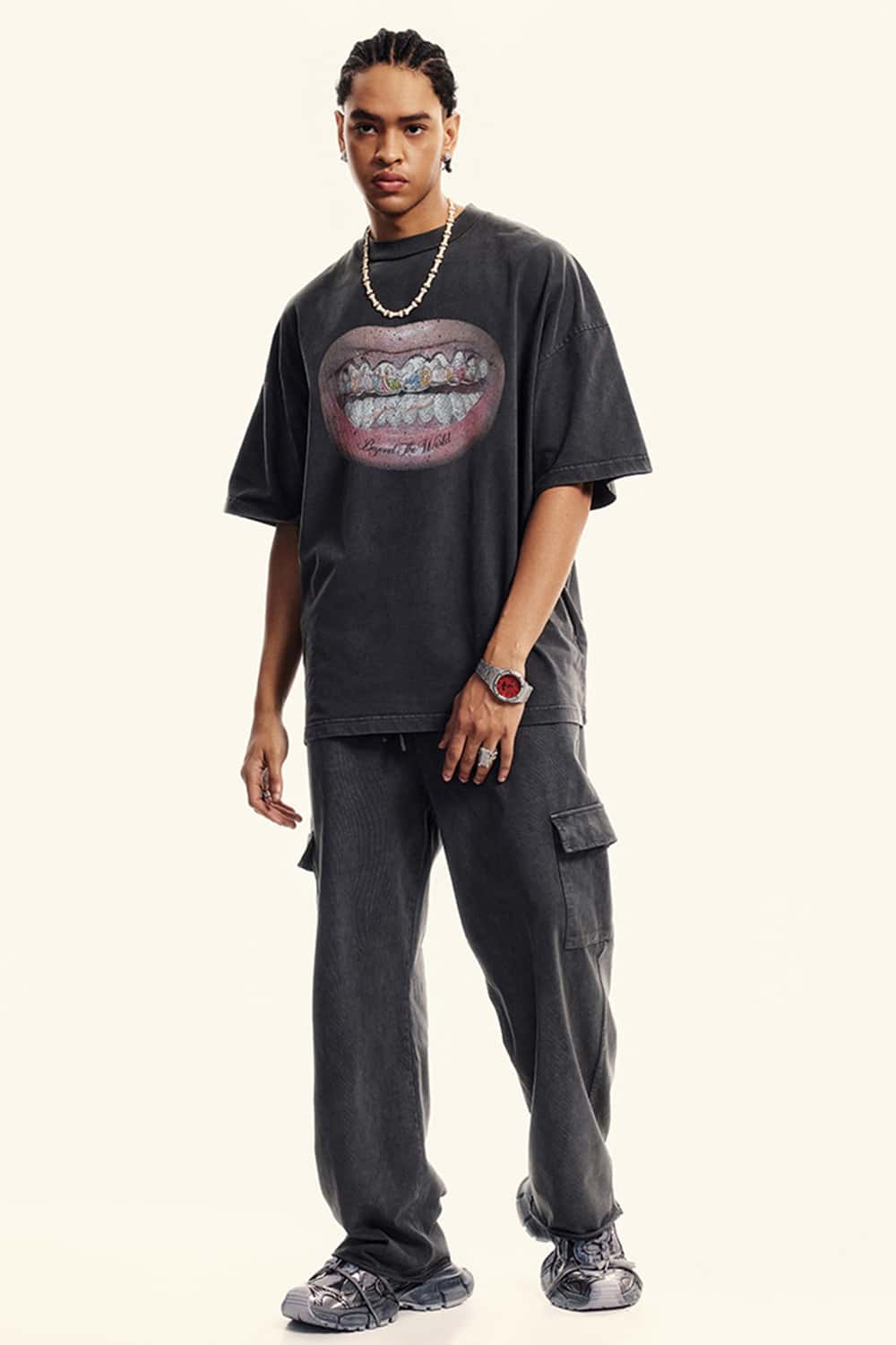 Heavyweight Vintage Washed Cotton Graphic T-Shirt