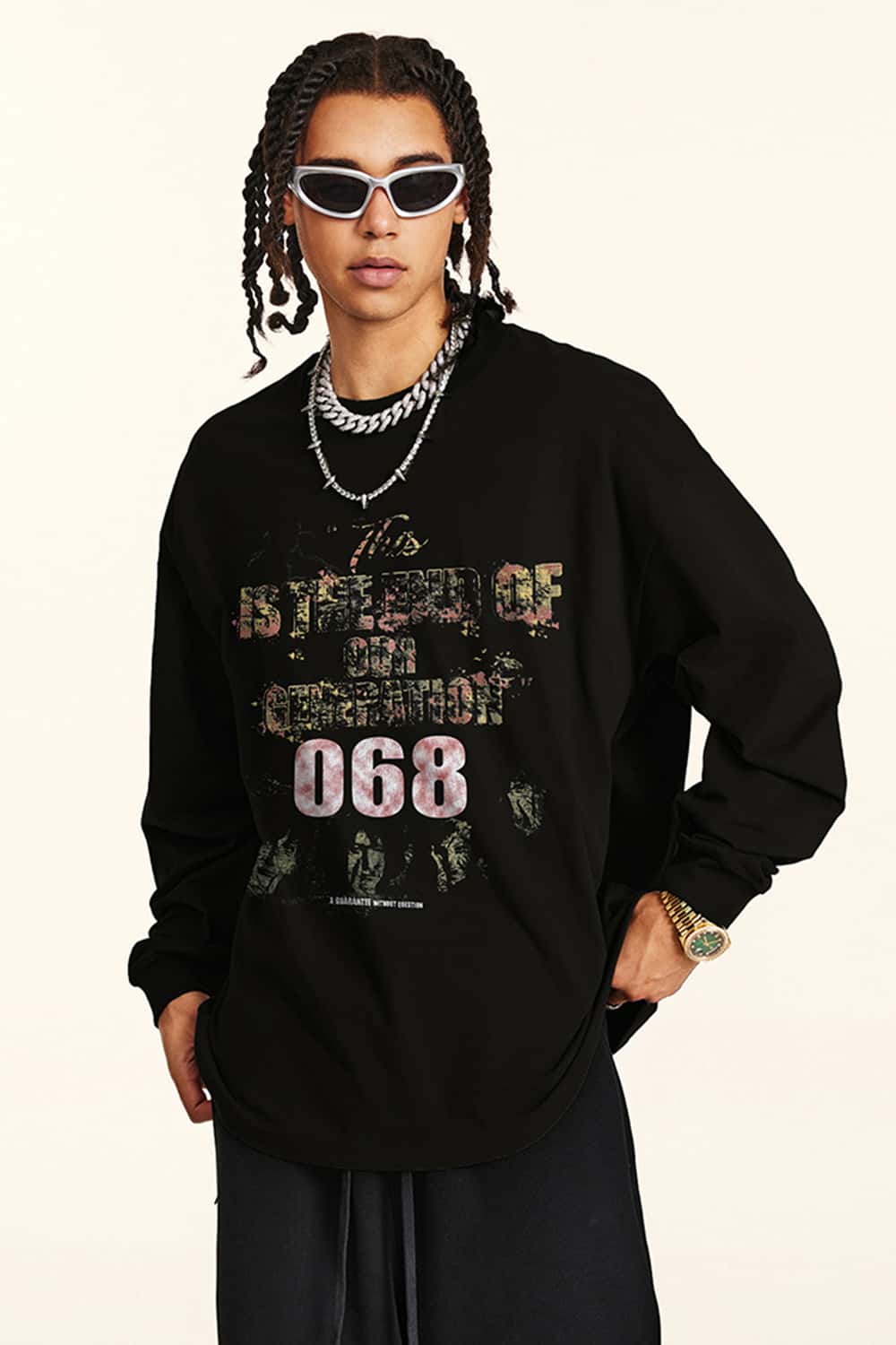 Graphic Washed Long Sleeve T-Shirt