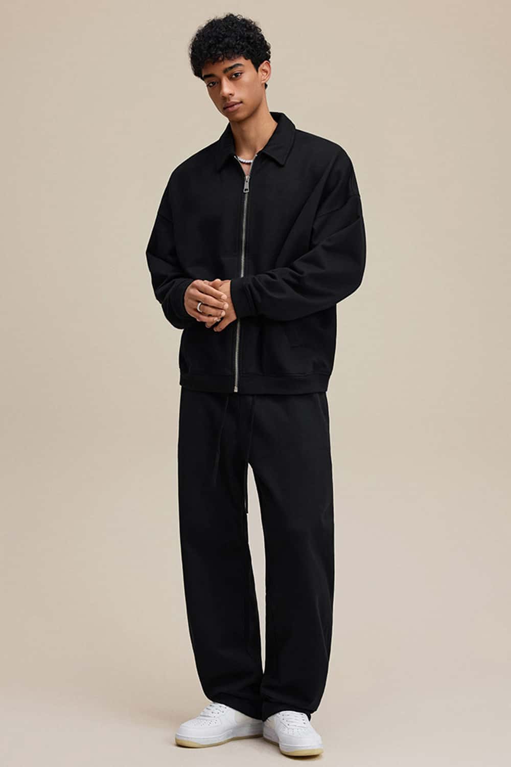 440G Workwear Zip-Up Collared Sweatshirt Jacket