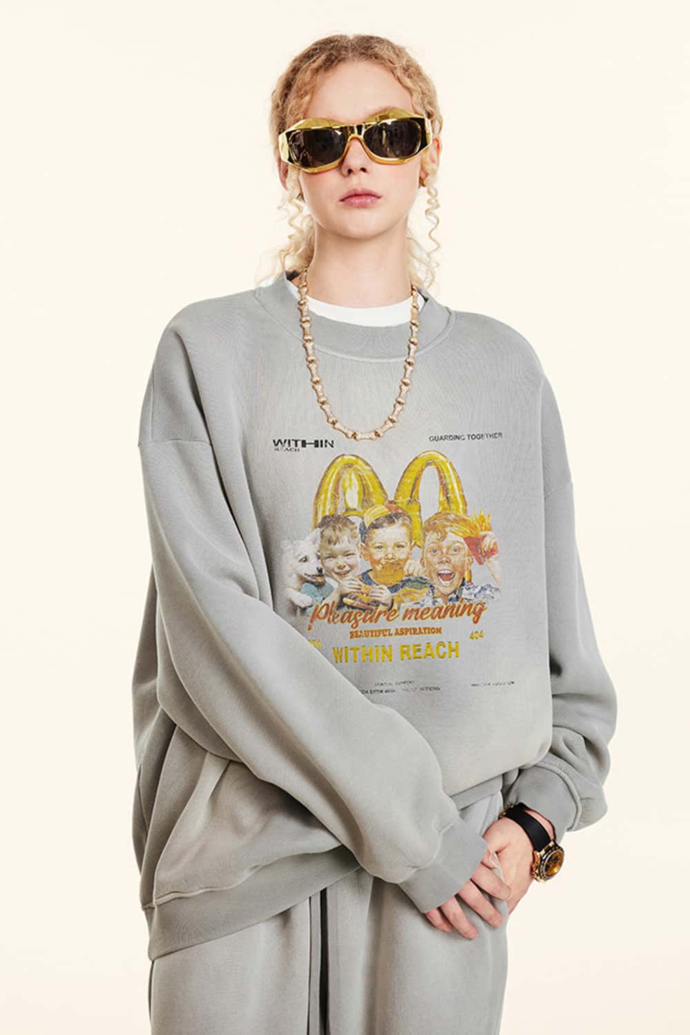 Washed Graphic Crewneck Sweatshirt