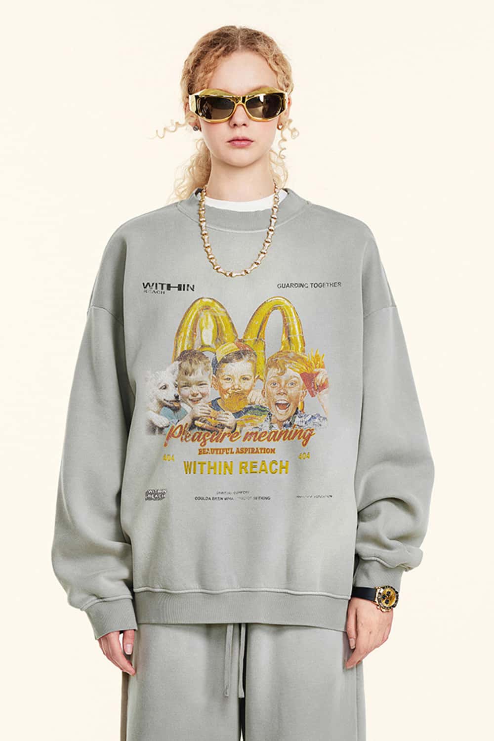 Washed Graphic Crewneck Sweatshirt